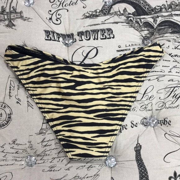 TOPSHOP Animal Print V Bikini Bottoms - Picture 5 of 6